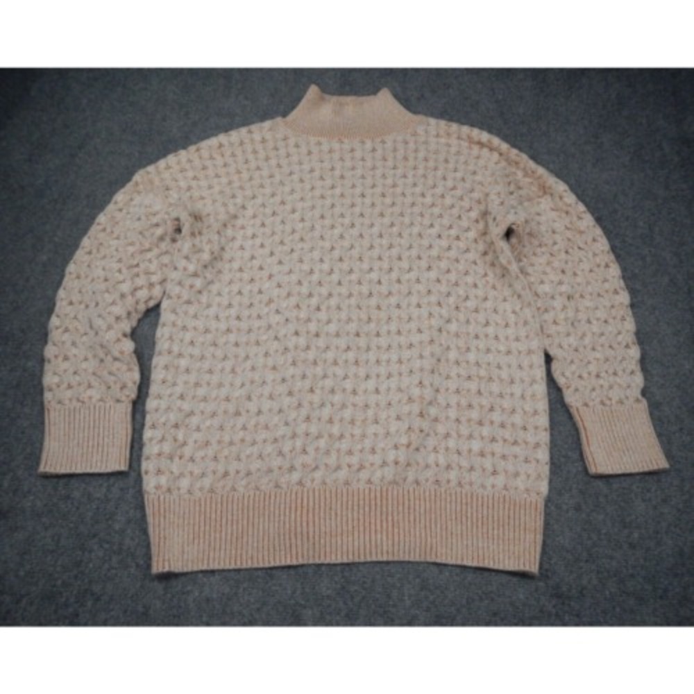 Knox Rose Sweater Womens Size XXL Peach Orange Oversized Mock Neck Long Sleeve